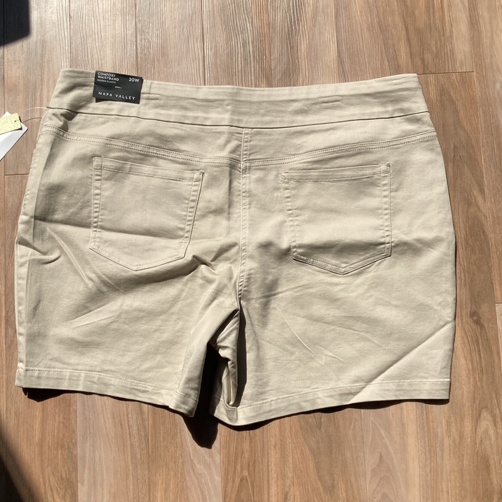 Napa Valley stonewall tan pull on short with stretch and pocket 20W - Picture 7 of 15